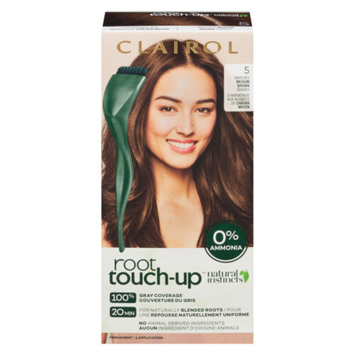 Clairol Natural Instincts Hair Colour Root Touch Up 5 Medium Brown 