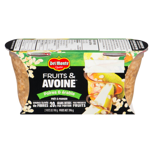 Del Monte Fruits And Oats Cups Pear Maple 396 ml