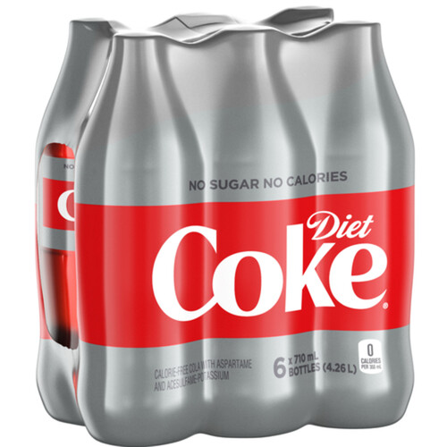 Coca-Cola Diet Soft Drink 6 x 710 ml (bottles)