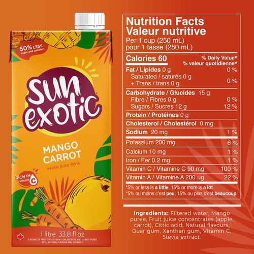 Sun Exotic Juice Drink Mango Carrot 1 L
