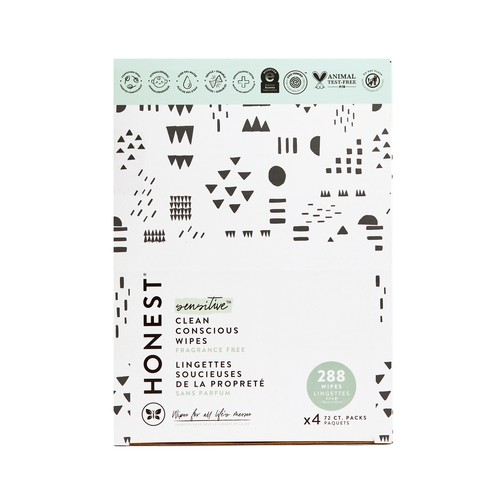 The Honest Plant-Based Wipes Pattern Play 288 Count 1 EA 
