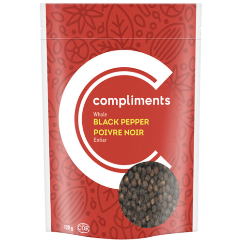 Compliments Black Pepper Whole 120 g