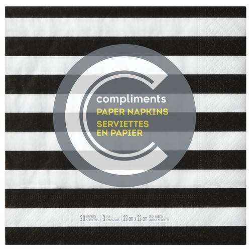 Compliments Summer Paper Napkins 3-Ply 20 Sheets