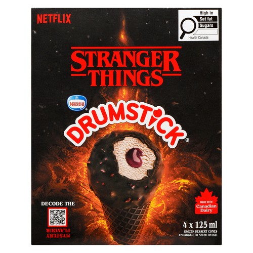 Nestlé Drumstick Frozen Dessert Cones Netflix Stranger Things 4 x 125 ml