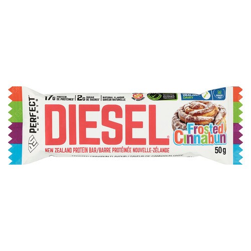 Perfect Sports Diesel New Zealand Protein Bar Frosted Cinnabun Flavour 50 g