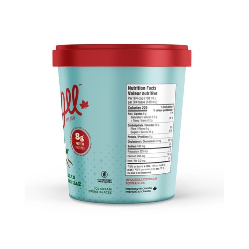 Four All Ice Cream Vanilla Bean 500 ml