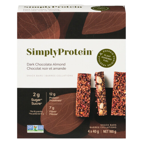 Simply Protein Bar Dark Chocolate Almond 4 EA Voilà Online Groceries & Offers