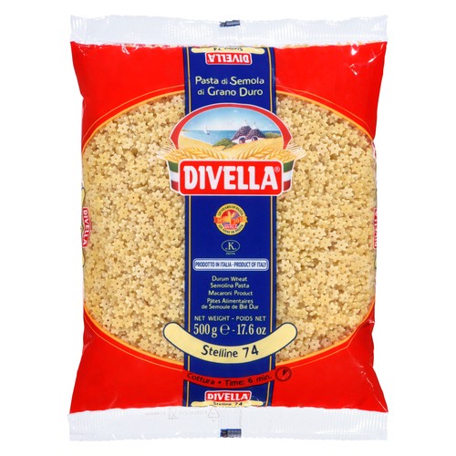 Divella Semolina Pasta Stelline 74 Durum Wheat 500 g