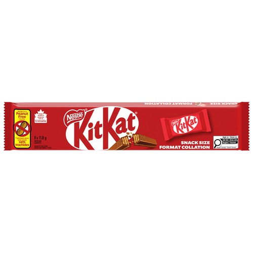 Kit Kat Peanut-Free Wafer Bar Chocolate Snack Size 8 Pack 94.4 g
