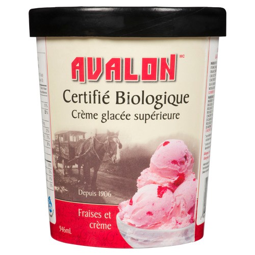 Avalon Organics Organic Ice Cream Strawberry Cream 946 ml