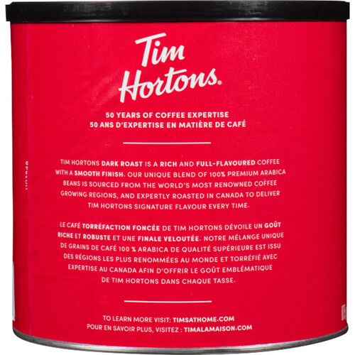 Tim Hortons Ground Coffee Fine Grind Dark Roast 875 g