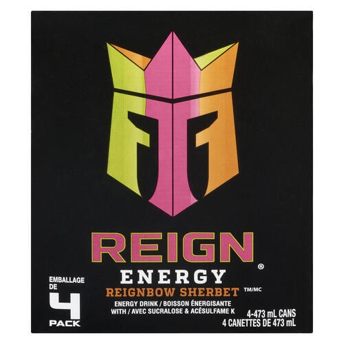 Reign Energy Drink Reignbow Sherbet 4 x 473 ml (cans)