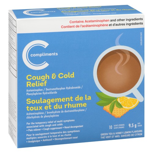 Compliments Cough & Cold Relief Sachets Powder 10 Count