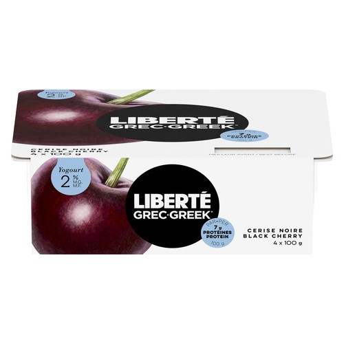 Liberté Greek Yogurt Black Cherry 2% 4 x 100 g