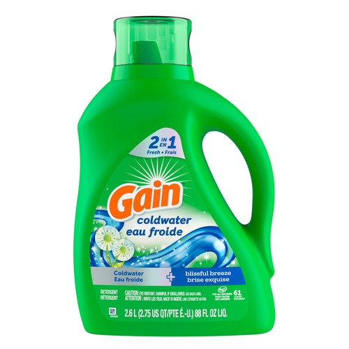 Gain Cold Water Liquid Laundry Detergent Blissful Breeze 2.6 L