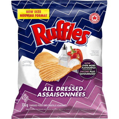 Ruffles Potato Chips All Dressed Flavoured 130 g