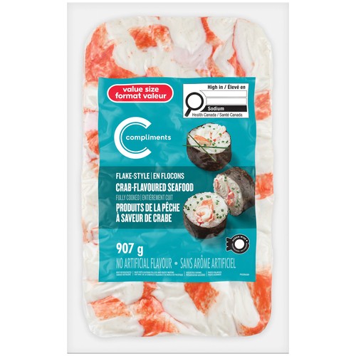 Compliments Seafood Flake-Style Crab Flavored 907 g
