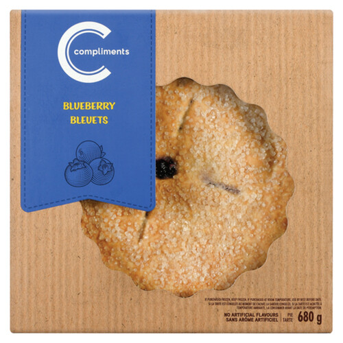 Compliments Pie Blueberry 8-Inch 680 g (frozen) 