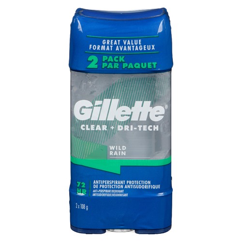 Gillette Clear Gel Deodorant Wild Rain 2 x 108 g