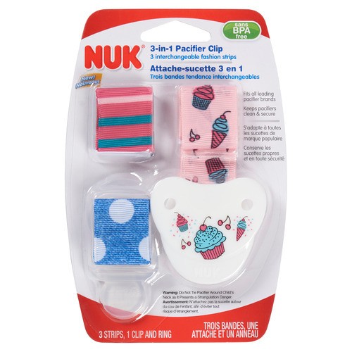 NUK Fashion 3-In-1 Pacifier Clip 1 Count