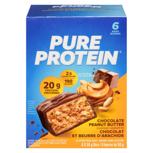 Pure Protein Gluten-Free Chocolate Peanut Butter Energy Bar Value Pack 50 g