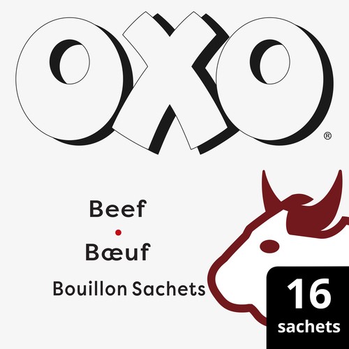 OXO Low Salt Bouillon Sachets Beef 16 Count 72 g