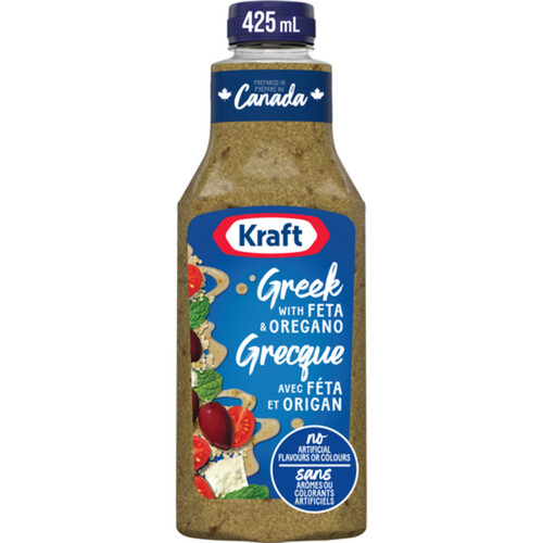 Kraft Salad Dressing Greek With Feta Oregano 425 ml