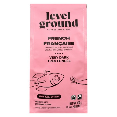 Level Ground Trading Fair Trade French Whole Bean Coffee 300 g