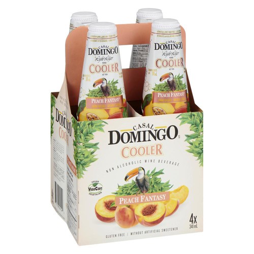 Casal Domingo Non Alcoholic Wine Peach Fantasy 4 x 341 ml (bottles)