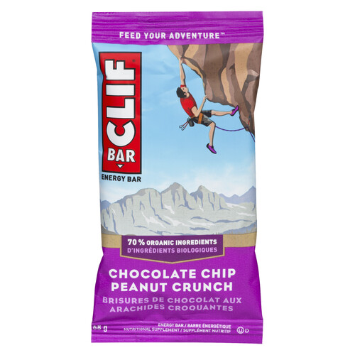 Clif Energy Bar Chocolate Chip Peanut Crunch Flavour 68 g