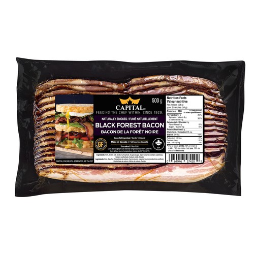 Capital Fine Meats Thick Cut Bacon Black Forest 500 g
