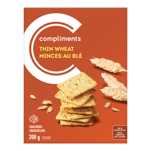 Compliments Crackers Thin Wheat 200 g