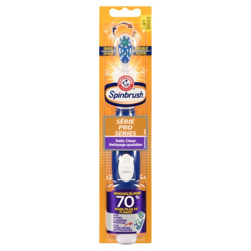 Arm & Hammer Spinbrush Pro Clean Soft Toothbrush 1 Count