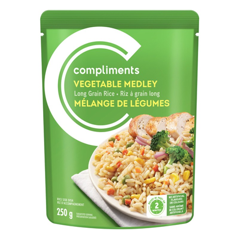 Compliments Instant Rice Compliments Long Grain Rice Vegetable Medley 250 g - Voilà Online ...