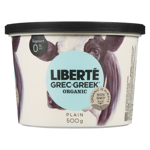 Liberté Organic Palin 0% Greek Yogurt 500 g