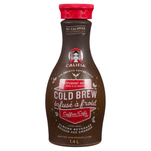 Califia Farms Dairy-Free Cold Brew Coffee Peppermint Mocha Almond 1.4 L (bottle)