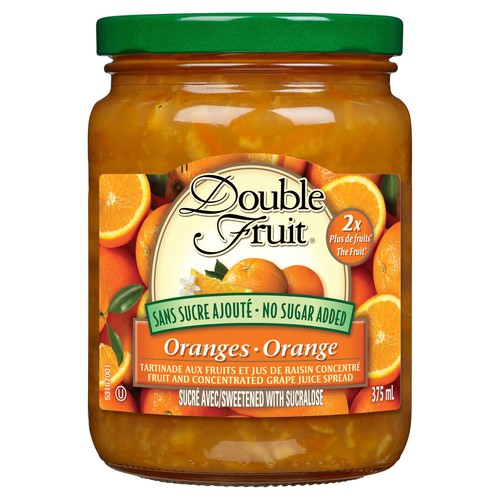 Double Fruit Sugar Free Jam Orange 375 ml