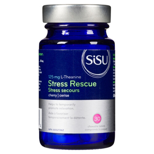 Sisu Supplement 125 mg Stress Rescue L-Theanine 30 Chewable Tablets
