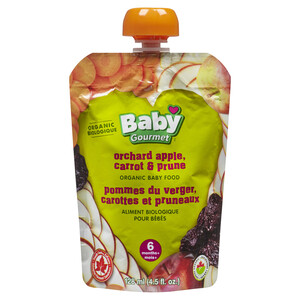 Baby Gourmet Organic Baby Food Orchard Apple Carrot Prune 128 ml