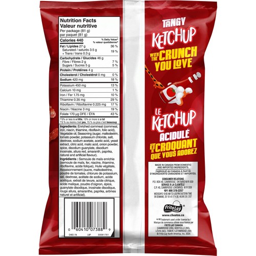 Cheetos Snacks Crunchy Ketchup Flavoured 81 g