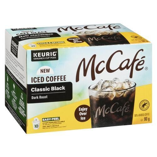 McCafé Coffee Pods Iced Coffee Classic Black Dark Roast 10 K-Cups 90 g
