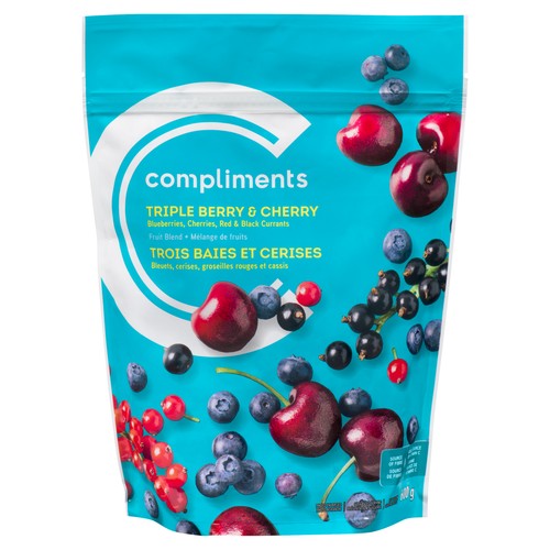 Compliments Frozen Triple Berry & Cherry 600 g
