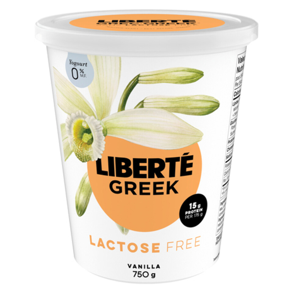 Liberté Greek 0 LactoseFree Yogurt Vanilla High Protein 750 g Voilà