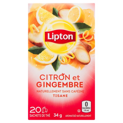 Lipton Herbal Tea Lemon Ginger 20 Tea Bags