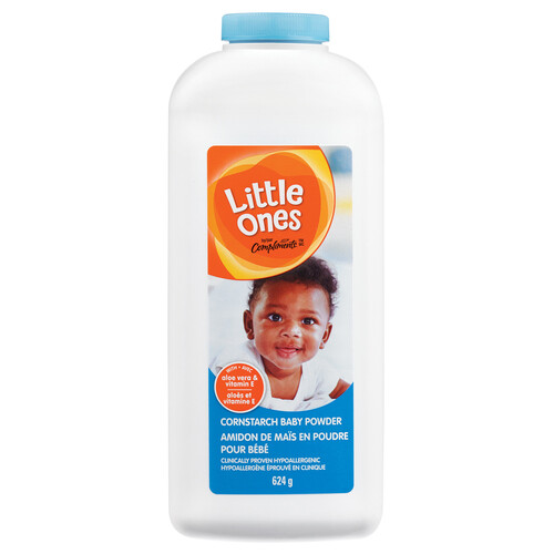 Compliments Little Ones Cornstarch Baby Powder With Aloe Vera & Vitamin E 624 g