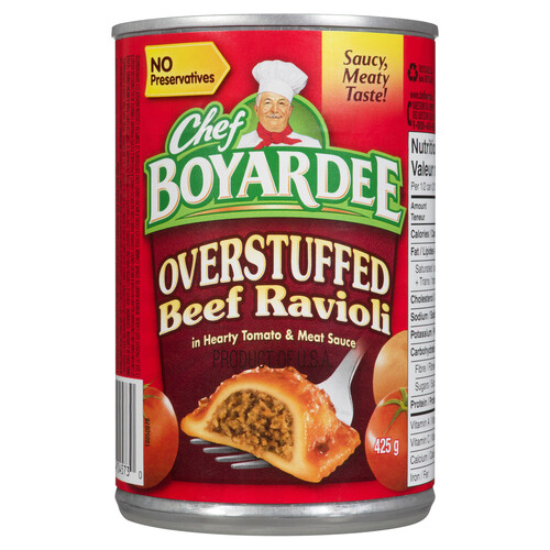Chef Boyardee Canned Beef Ravioli Overstuffed 425 g