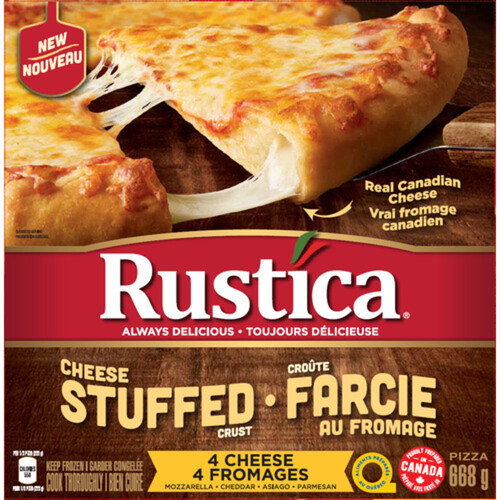 Rustica Frozen Pizza Stuffed Crust 4 Cheese 668 g