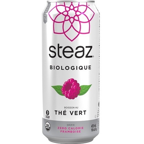 Steaz Zero Calories Iced Green Tea Raspberry 473 ml (can)