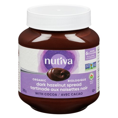 Nutiva Organic Gluten-Free Spread Dark Hazelnut 369 g