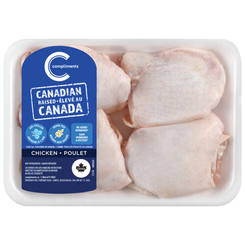 Compliments Chicken Thighs Bone-In Fresh Air Chilled 